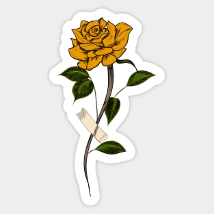 Yellow rose Sticker